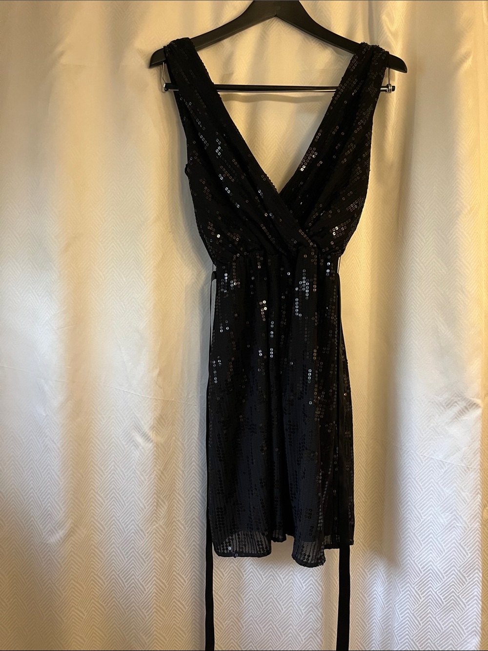 Express Black Sequin Mini Dress
